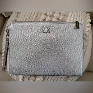 Michael Kors Silver Wristlet.